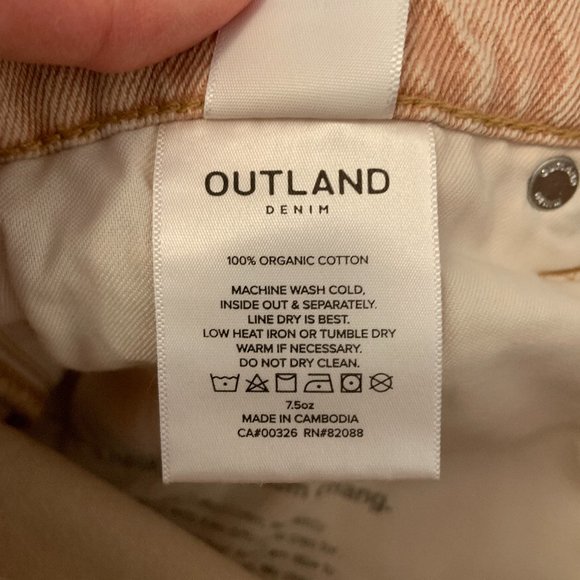 Women's Outland Denim Organic Cotton Dia Jean Shorts in Peachy Keen Size 28 - Picture 8 of 14